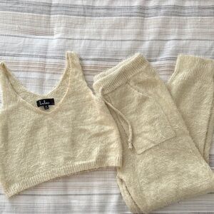 Lulu's Soft Cream Knit Ensemble